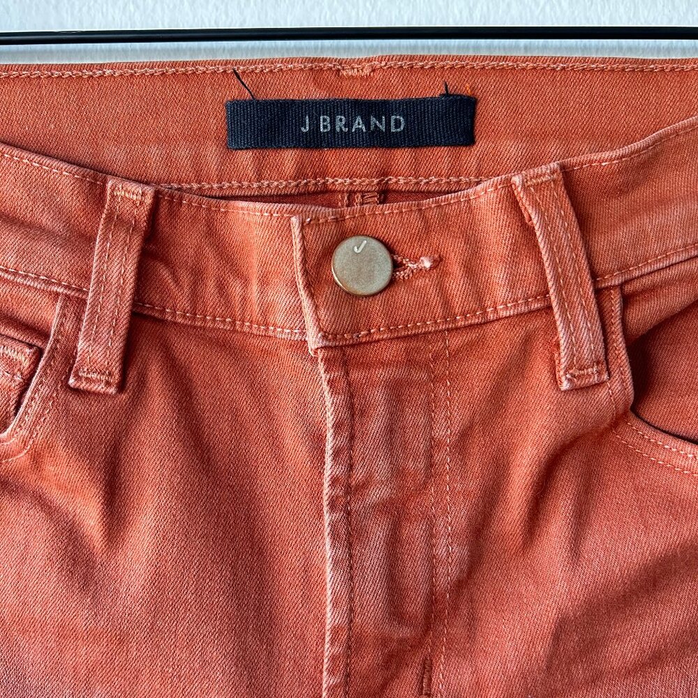 J Brand Adele Straight Leg Jeans Size 25 Women’s High Rise Lazlo Burnt Orange - Picture 4 of 10